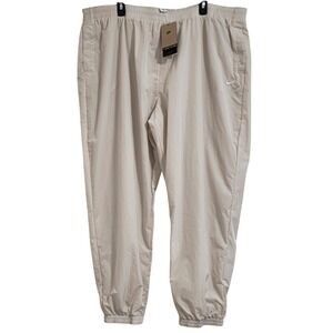 Nike Windbreaker Pants Womens Plus Sz 3XL Ivory Oversized Mid Rise UPF 40+ New